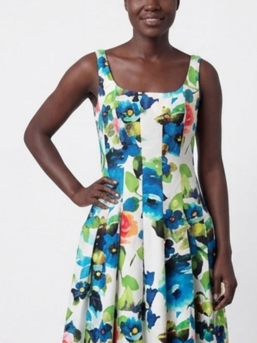 Ralph Lauren NWT Midi 86% cotton Sundress. Ptp 16” lenght 39” - Picture 2 of 10